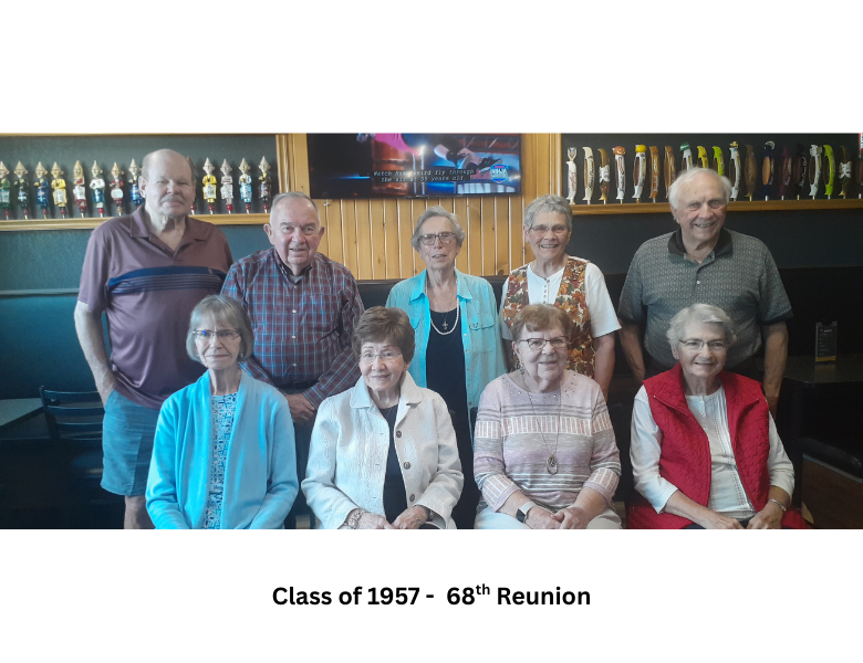 Photo of the Class of 1957 celebrating their 68th reunion.