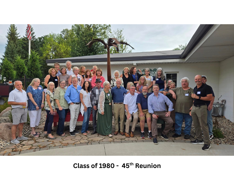 Photo of the class of 1980 celebrating their 45th reunion.