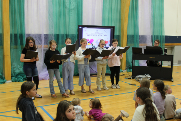 Students singing at Our Lady of Peace Intermediate's Celebration of the Arts